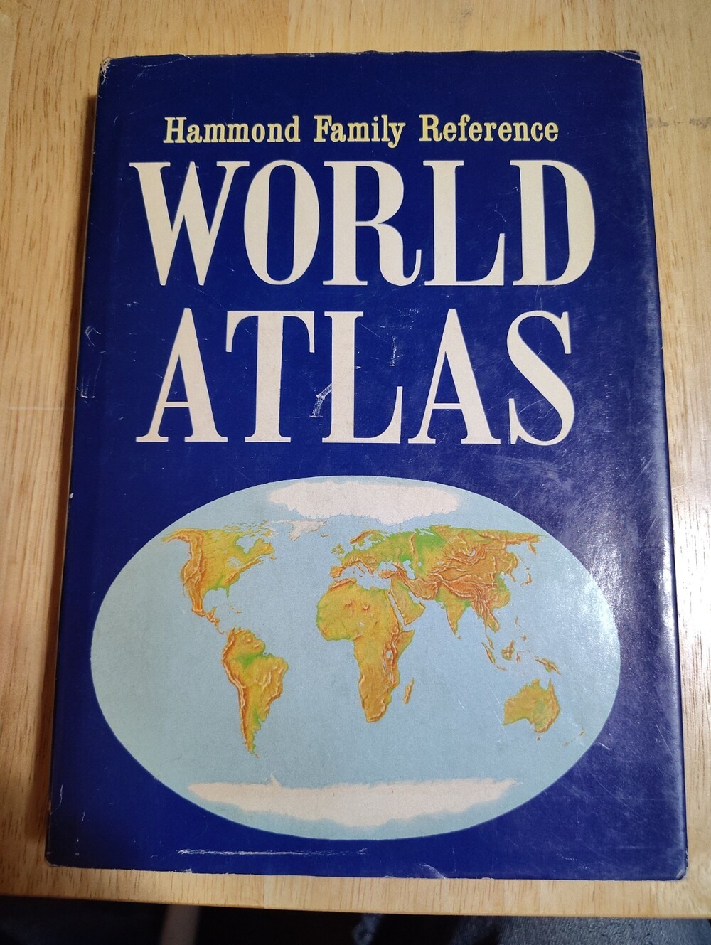 1965 Vintage Atlas “Hamond Family Reference World Atlas” Dust Jacket, Illustrat.